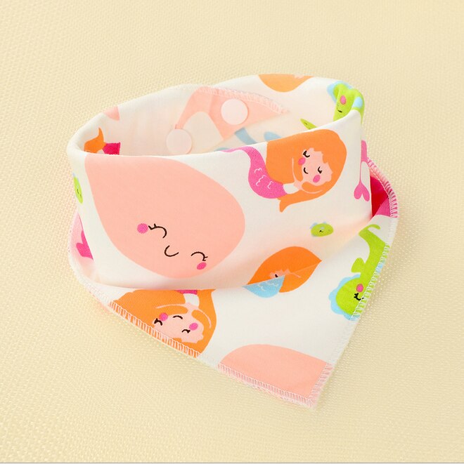 1Pcs Newborn Baby Feeding Saliva Towel Unisex Cotton Dribble Triangle Bandana Bibs Infant Kids Burp Cloths: F