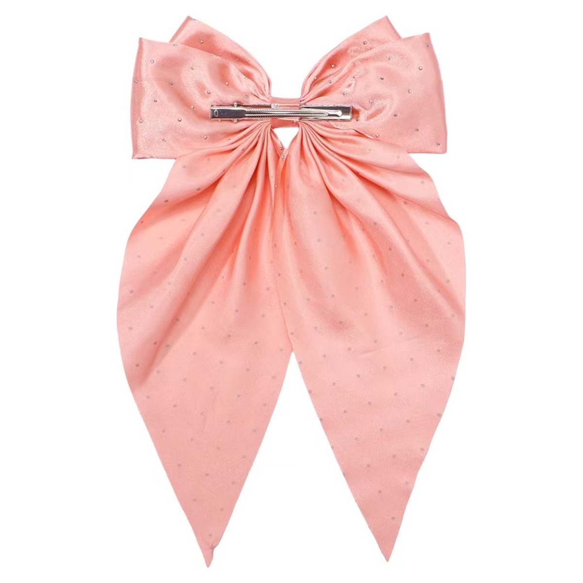 Horquilla con lazo para niña, pasador de cinta de gasa, accesorios para el cabello a la , tocado con Clip de primavera para mujer con lazo en la espalda