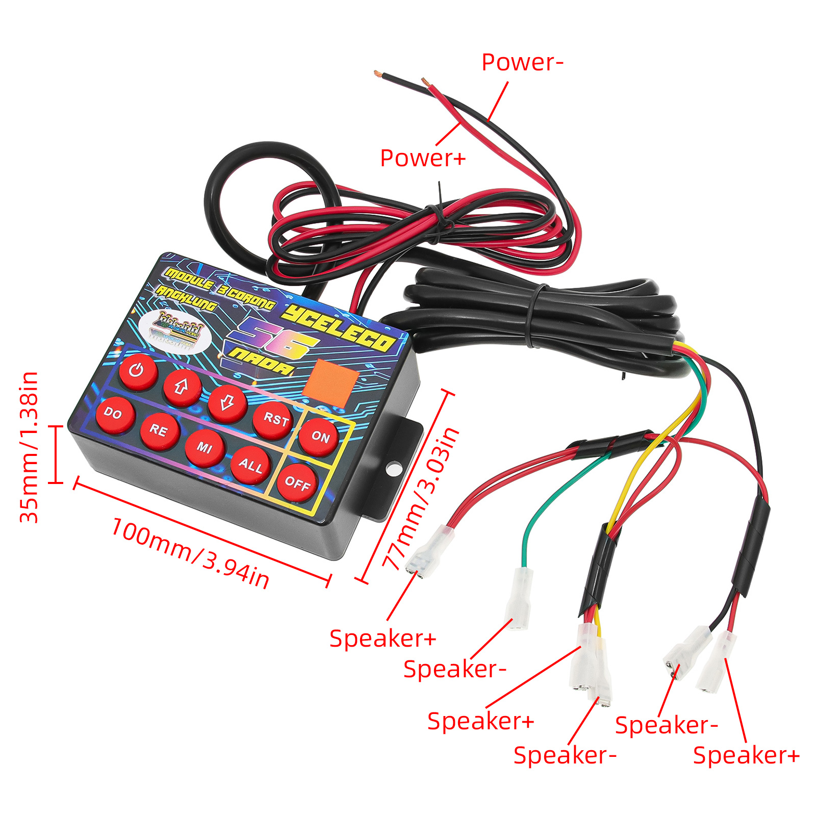 56 Musical Electronic Horn Controller with 2PCS Car Horn Loud Sound Horn 56 Tone Horn Controller for Motor Boat Truck 12V Custom