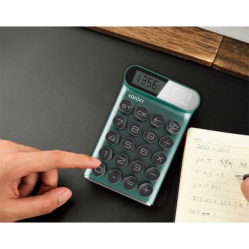 Calculator Portable 20 Keys Multifunctional 10 Digital LCD Calculator For Teaching Student Accounting Office Mechanical Buttons