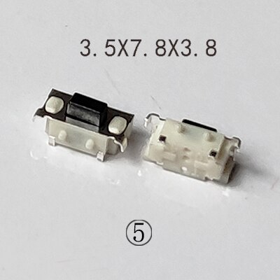50 Uds botón de teléfono pulsador lateral Micro botón Interruptor táctil de luz 2X4mm/3X6X3.5mm interruptor táctil momentáneo montaje SMD PCB: Negro
