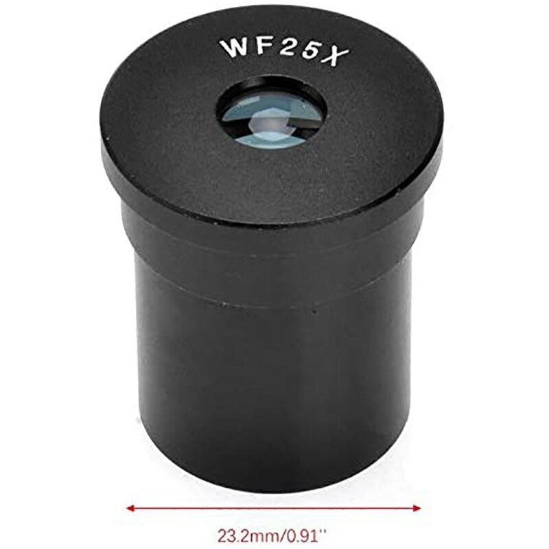 Microscope Eyepiece WF25X Biological Microscope Lens Wide-Angle Lens Monocular Part Interface 23.2mm