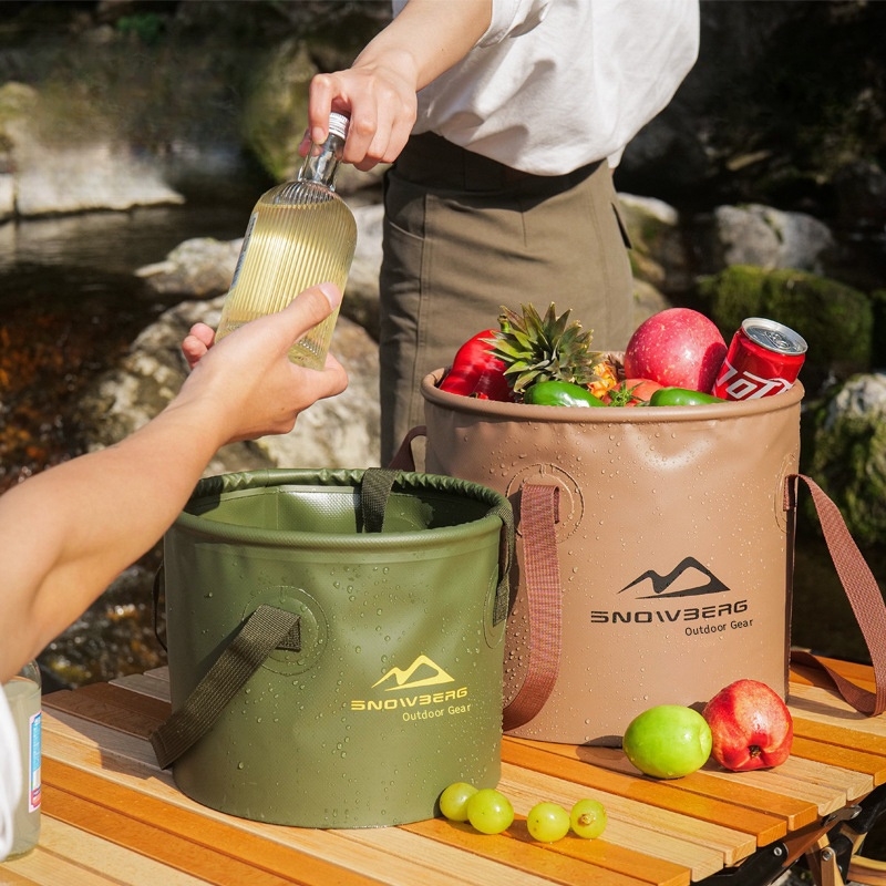 Folding Camping Cube Water Bucket Foldable Collapsible Bucket Camp Supplies For Tourism Car Wash Fishing Car Camping Accessories