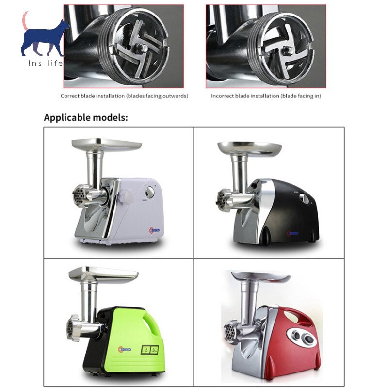 1pc8mm Stainless Steel Meat Grinder Blades with Square Hole Spare Parts Replacement Mincer Cutting for Meat Grinder