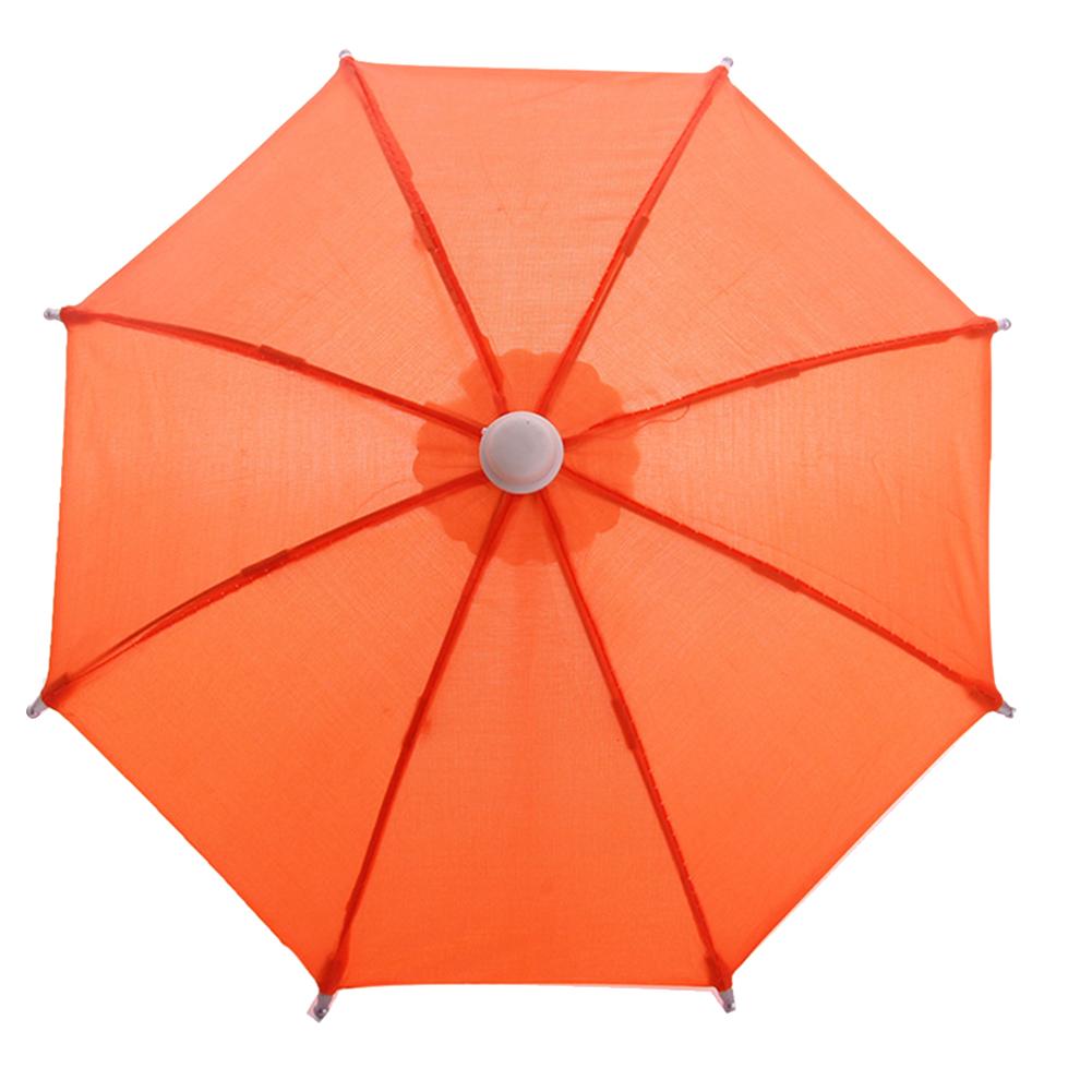Mini Toy Umbrellas Doll's Toys Girls Doll Accessory Rain Umbrella Play Toy Photography Prop Cute Dollhouse Miniature Umbrella: Orange