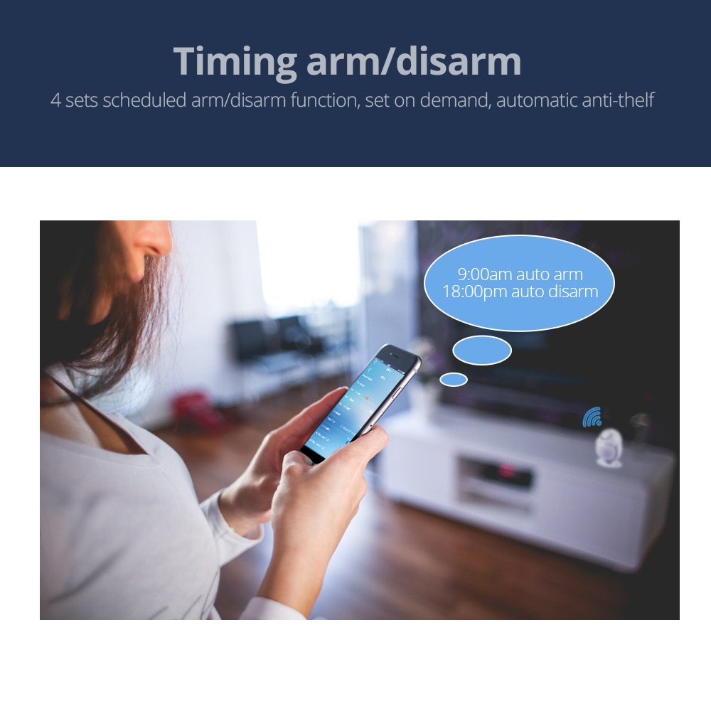 KERUI Alarm Systems Security Alarm Burglar Infrared Motion Sensor Detector 120DB Welcome Door Bell Host WIFI Alarm System Kit