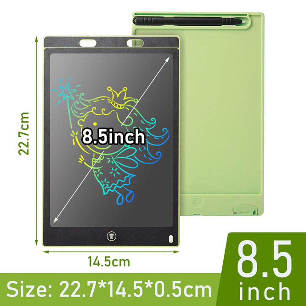 LCD Writing Tablet - 12-inch - 8.5-inch - 4.4-inch - Digital Drawing Pad - ABS: Green
