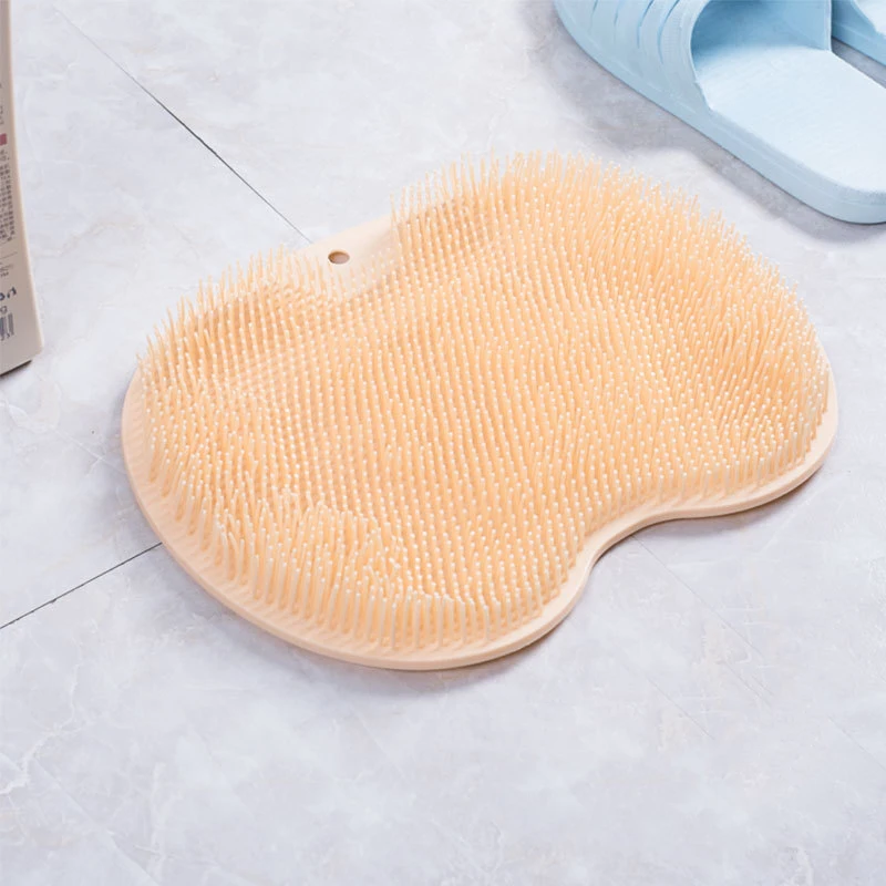 1Pc-Luie Voet Wrijven Tool Huishoudelijke Badkamer Voet Borstelen Zool Massage Pad Met Zuignap Anti Slip Voet Wash Pad: Goud