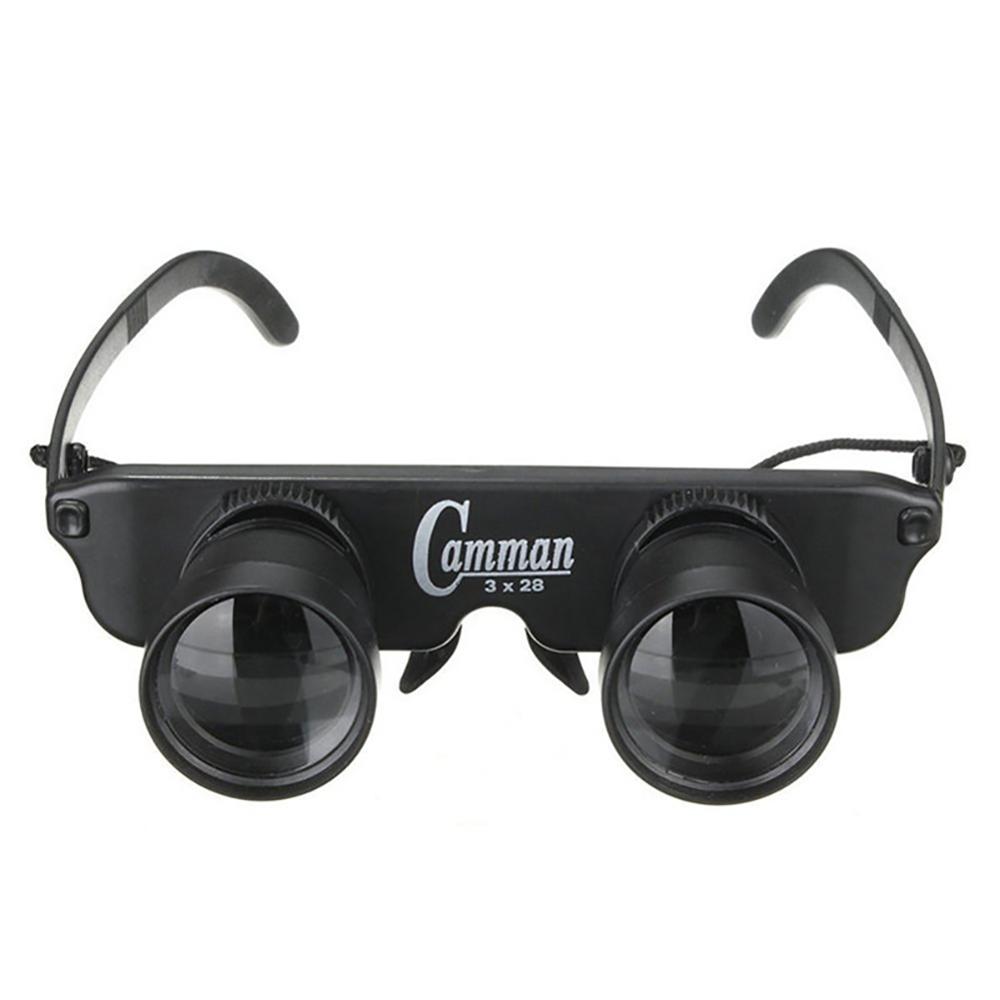 3 Keer Zoom Glas Eyewear Black Abs Bril Telescoop Vergrootglas Pocket Draagbare Outdoor Vissen Wandelen Verrekijker