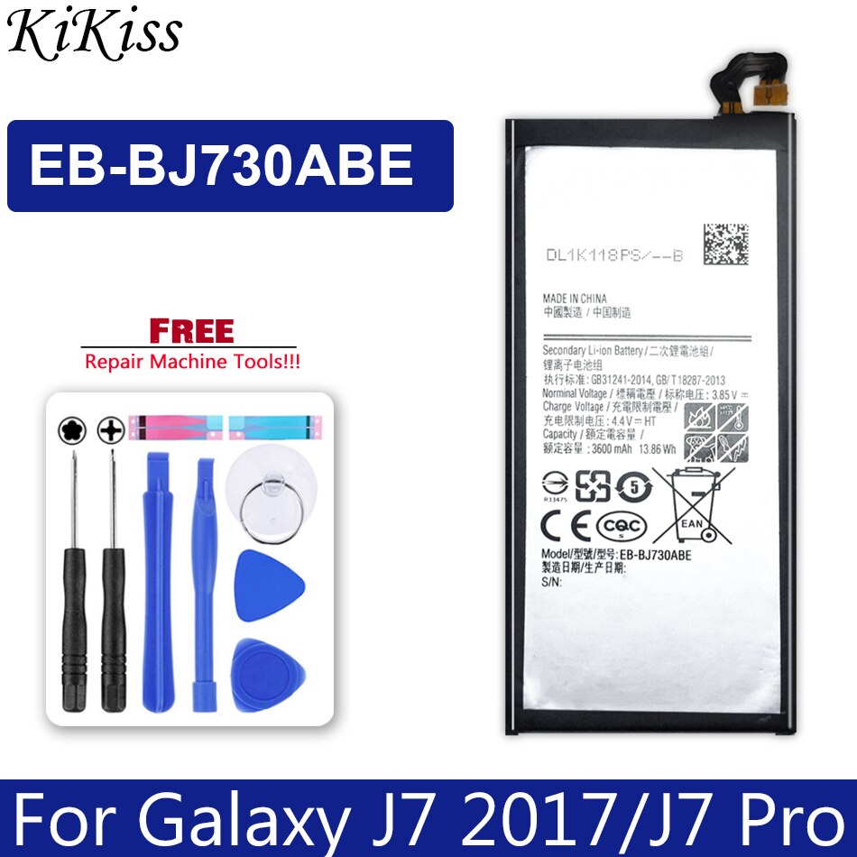 Bateria EB-BJ510CBE para samsung galaxy, bateria para samsung galaxy j5 2016 j510 j510f e samsung j1 j2 j3 j5 j7 2015 2016 2017 eb bi510cbe/bj120cbe: J7 2017 EB-BJ730ABE