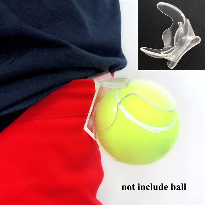 1pc tennisbollklämma tennisbollhållare midjeklämma transparent håller träningsutrustning tennisbollstillbehör
