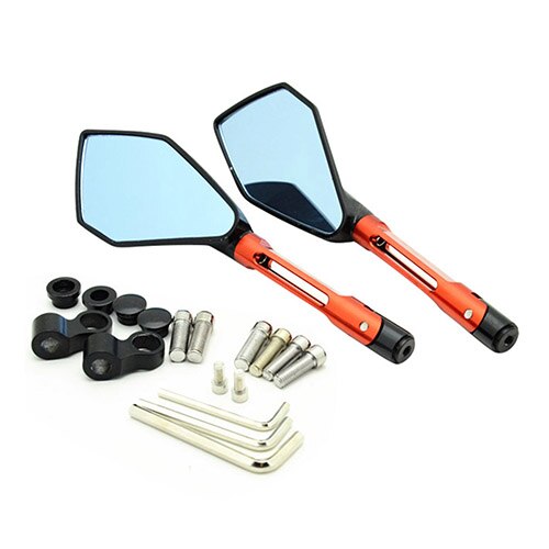 Motocykl CNC regulowane duże lusterko wsteczne składane lusterka boczne dla HONDA PCX 150 125 Forsa KAWASAKI SUZUKI YAMAHA DUCATI: Pomarańczowy