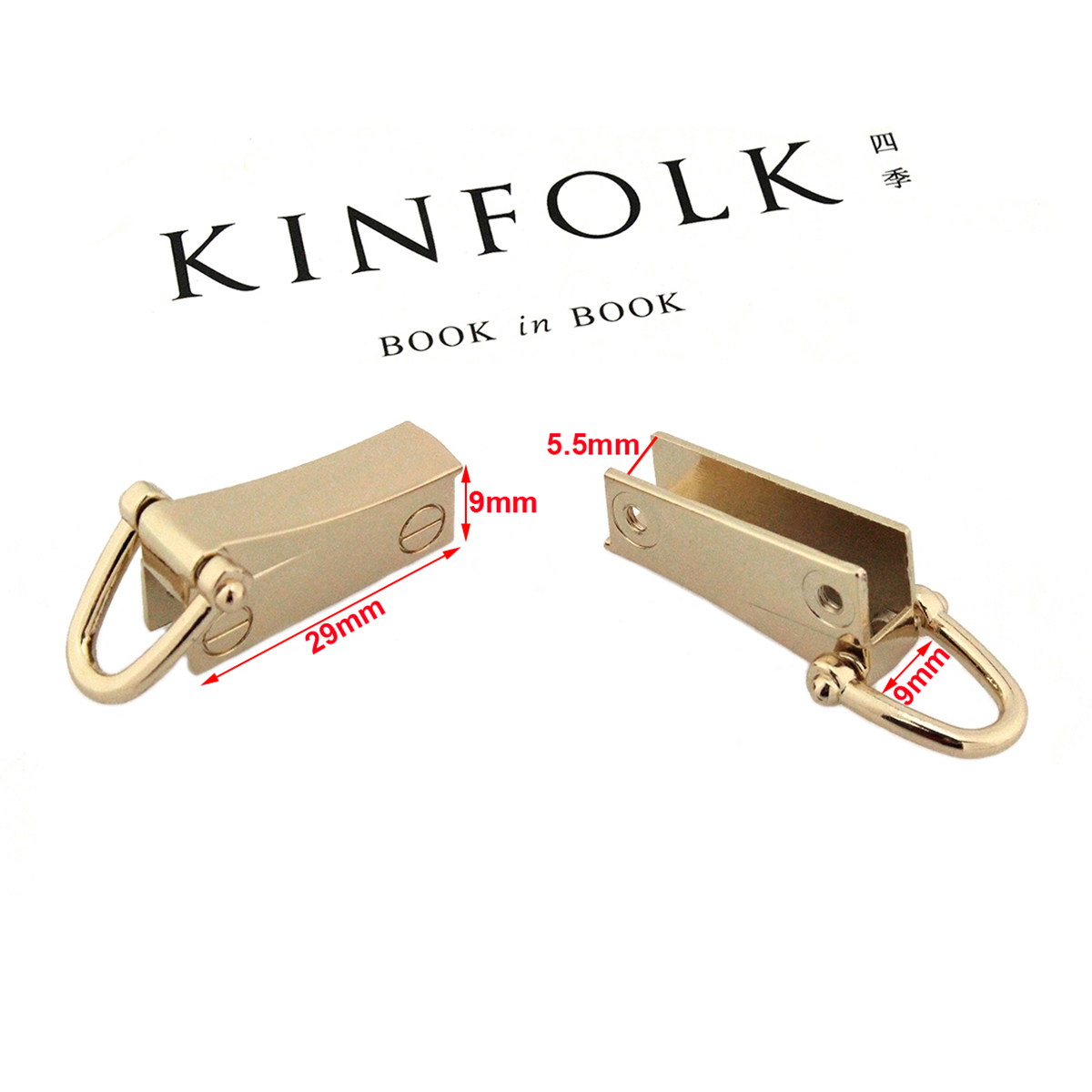 1 paio di morsetti per ganci per tasselli per ancoraggio laterale per borsa in metallo hardware per collegamento di ancoraggio per bordo laterale con anelli a D per tracolla per borsa