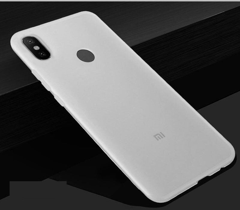Dla Xiaomi Mi A2 lite Case Xiaomi 6X wyczyść TPU i matowe miękkie etui Xiaomi MiA2 Mi A2 lite tylna pokrywa chroń skórę silikonowe etui: Mi A2 lite 5.84 / WHITE