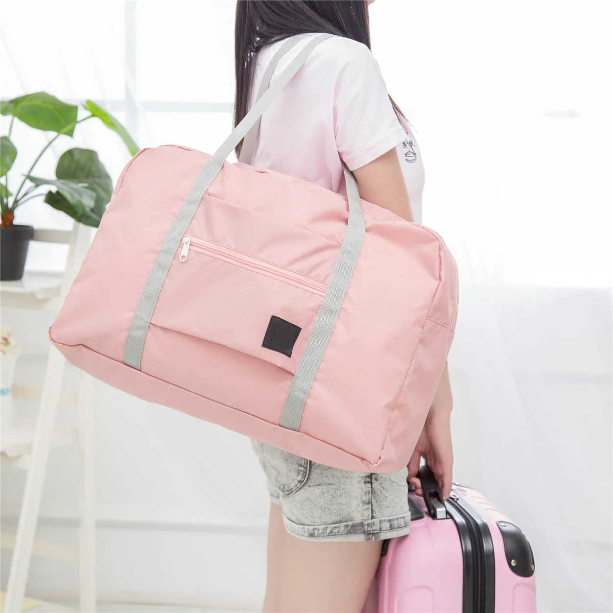Travel Luggage Bag Gym Fitness Bags Waterproof Nylon Sports Handbags Women Yoga Swimming Tas Dry Wet Gymtas Sac De Sport: plum