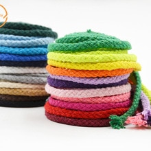 5 meter lange decoratieve gedraaide koord van 5mm dikke katoenen touwkoorden, gekleurde koorden, zwart koord