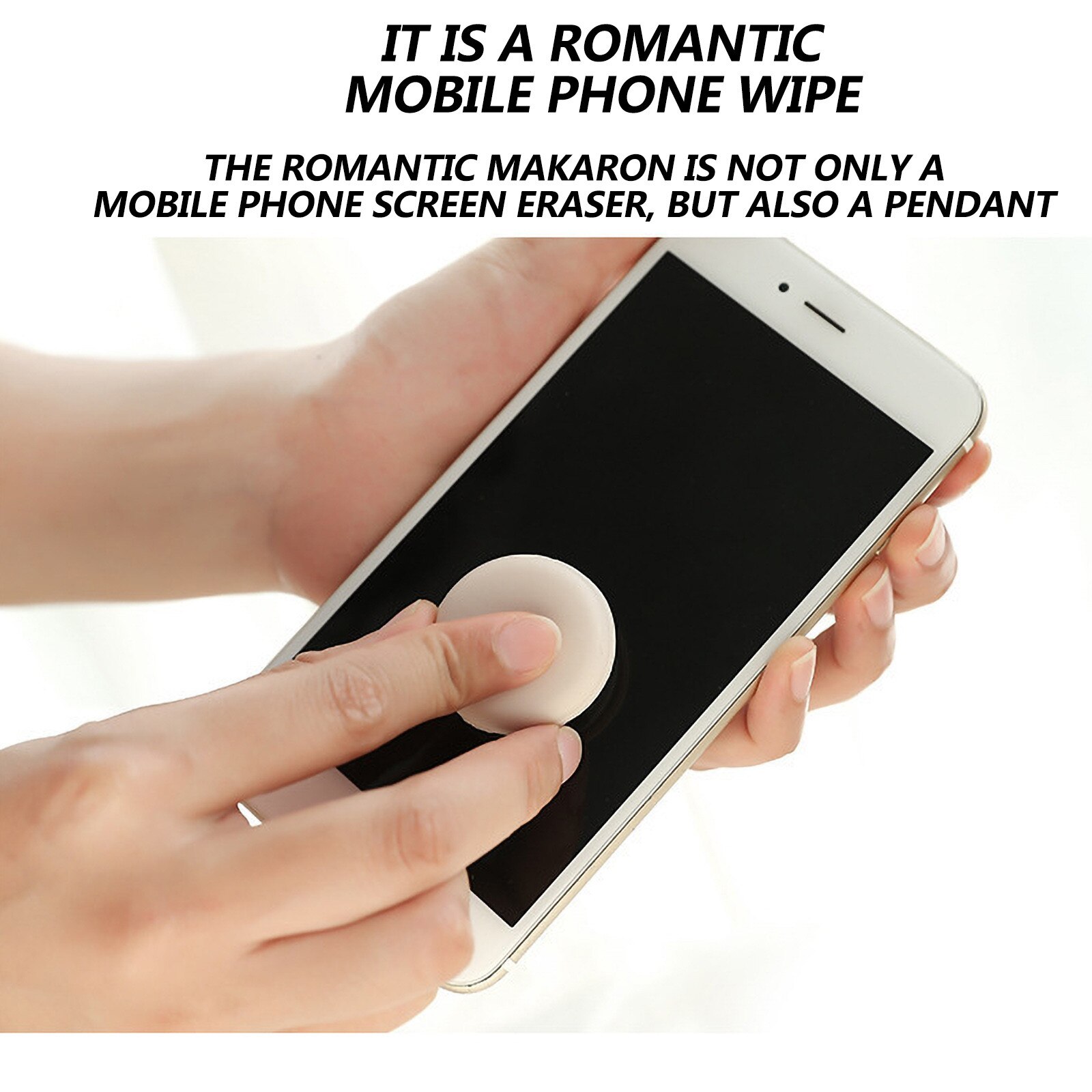 Paño de limpieza romántico con forma de Macaron, Color caramelo, para limpiar pantallas de teléfono móvil, gafas SLR, Herramientas de limpieza multifunción