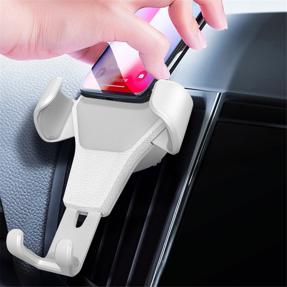 Universele auto mobiele telefoonhouder voor telefoon in de auto ventilatierooster montage niet-magnetische standaard mobiele auto zwaartekracht autobeugel