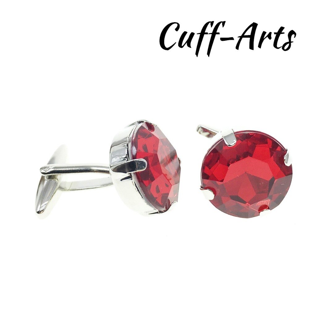 Cuffarts New Mens Acrílico Cristal Abotoaduras 2018 Abotoaduras Jóias Para O Sexo Masculino Do Casamento Do Noivo Ligações de Punho Na Moda Vermelho C20129