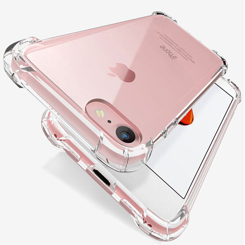 Luxe Schokbestendig Siliconen Telefoon Case Voor iPhone 7 8 6 6S Plus 7 Plus 8 Plus XS Max XR 11 Case Transparante Bescherming Back Cover