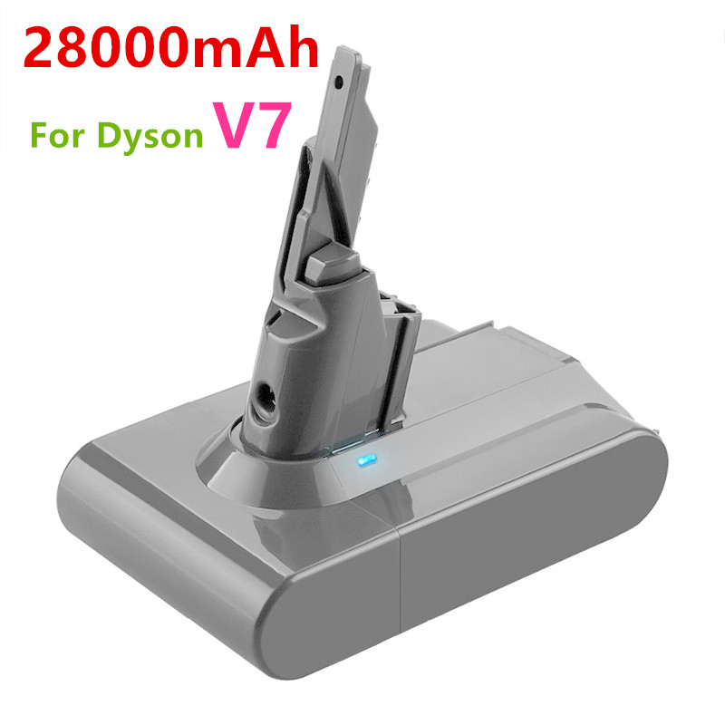 100%  dyson  v7 batterie 21,6 v 98000 mah li-lon akku für dyson  v7 batterie tier pro staubsauger ersatz: 28000 mah