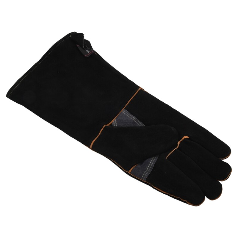 Extreme Heat&amp;Fire Resistant Gloves Leather with Stitching,Mitts Perfect for Fireplace,Stove,Oven,Grill,Welding,Bbq,Mig,Pot Holde