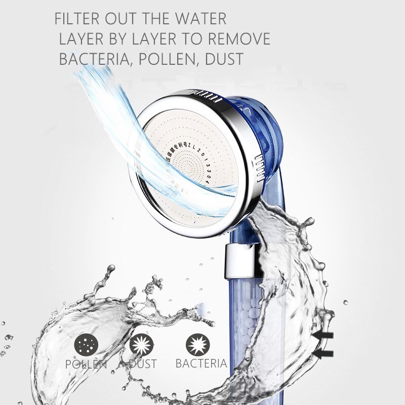 3 Modes Badkamer Jetting Filter Douche Verstelbare Jetting Douchekop Waterbesparing Hoge Druk Anion Filter Douche Spa Nozzle