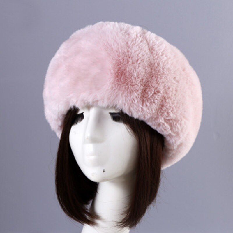 Femmes hiver fausse fourrure plus casquette russe pour les filles de épais moelleux vide haut russe casquette automne oreillette en plein air Ski chapeaux: 5
