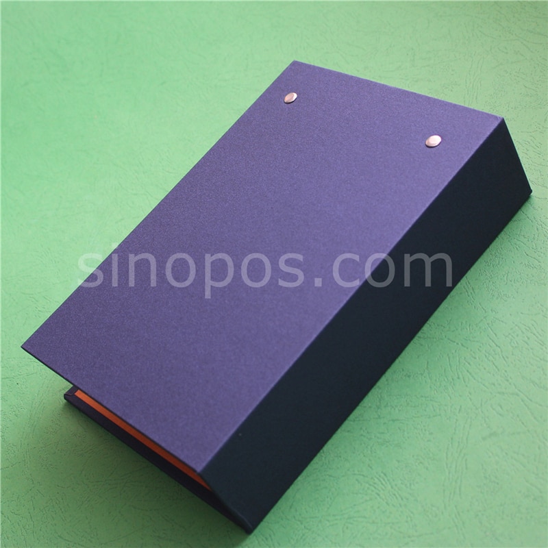 StackBook Cover A5, fabric samples cards holder textile material show binding swatch stack book leather flip fold display binder