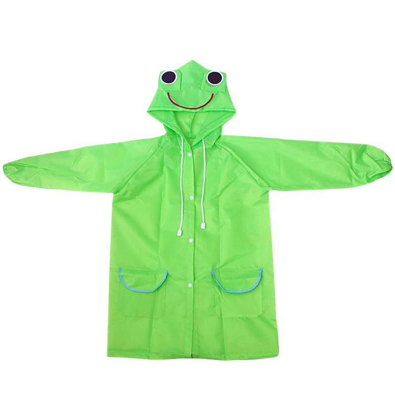 Chubasquero con estilo Animal de dibujos animados impermeable para niños chubasquero con estilo Animal: Verde