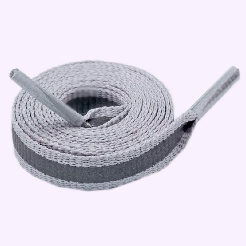 1 paar 3M Reflektierende Schnürsenkel Sneaker Schnürsenkel Laufschuhe Schnürsenkel unisex Schnürsenkel Leucht Leuchtende Schnürsenkel: grau / 80cm