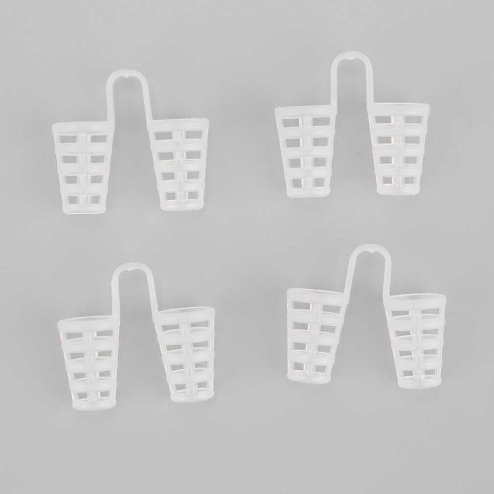 4pcs Healthy Sleeping Aid Equipment Stop Snoring Magnetic Anti Snore Apnea Nose Clip Mini Transparent Anti-Snoring Device