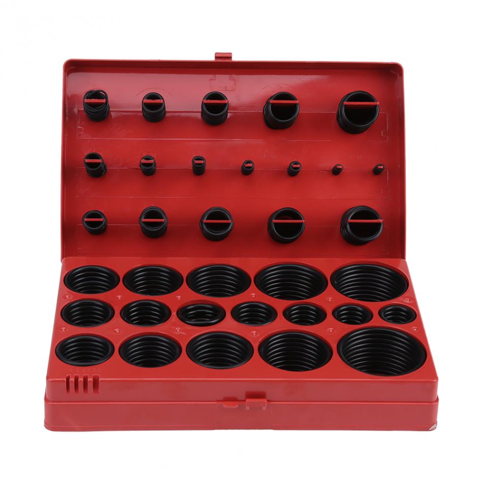 Juego surtido de anillos tóricos de goma, junta de sellado Universal, 32 tamaños, Kit de pies de goma, kit de R01-R32, 419 uds.
