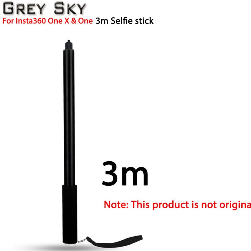 3m Aluminum Alloy Pole Super Long Five-section Telescopic Selfie Stick For Insta360 One X & One R 360 VR Camera Accessories
