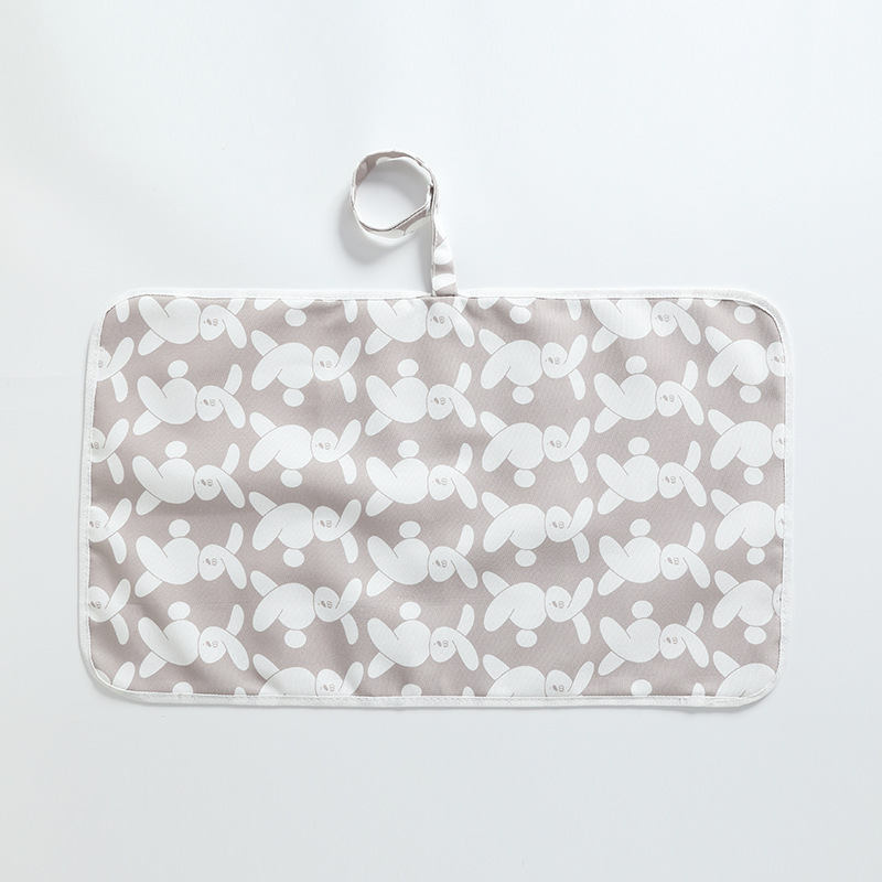 60*35cm Neue Baby Windel Ändern matt wiederverwendbar Windel Kleinkind Waschbar Wasserdichte Matratze gestreift drucken freundlicher Spiel Boden matten: Hase