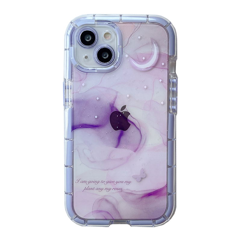 Funda de parachoques luminosa de cielo estrellado de sueño púrpura rosa para iPhone 11 12 13 14 15 Pro Max XS XR X 14 Plus cubierta transparente a prueba de golpes: Para iphone11 (6,1 ") / Beige