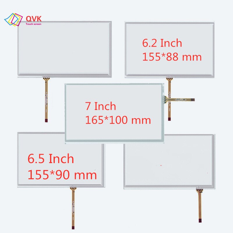 6.2 7 8 Inch touch screen Resistor car GPS navigation DVD radio touch screen panel 165*100 155*88 192*116 mm