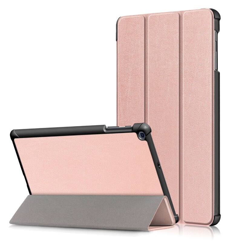 For Samsung Galaxy Tab A T510 T515 10.1" Magnetic Case Cover for Samsung Tab a SM-T510 SM-T515 protective case +: rose gold