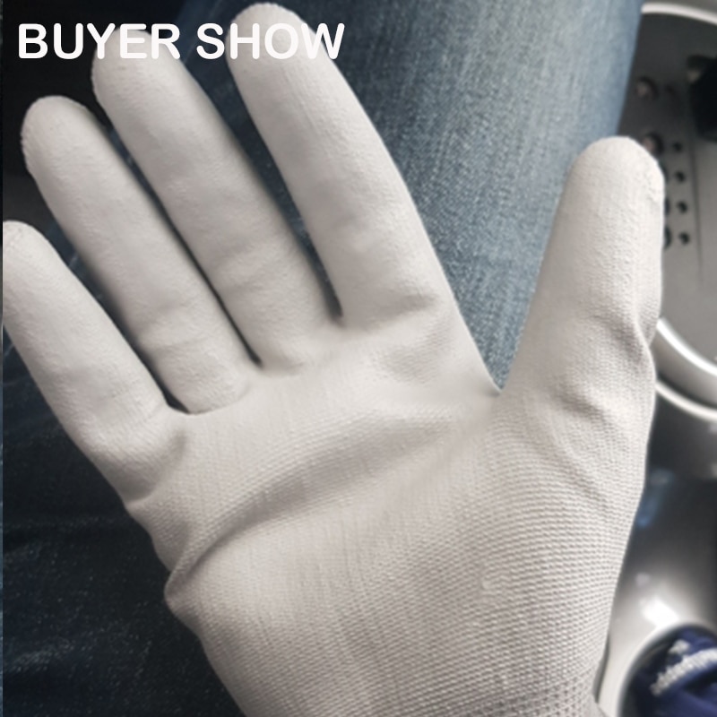 24Pieces/12Pairs Knitted Safety Work Glove Construction Security Garden Rubber Industrial Working Gloves