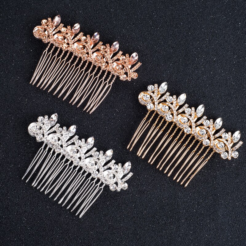 Épingle à cheveux, accessoires de mariage, Clips, cristal romantique, perle fleur, strass, diadème, couronne de mariée, peigne