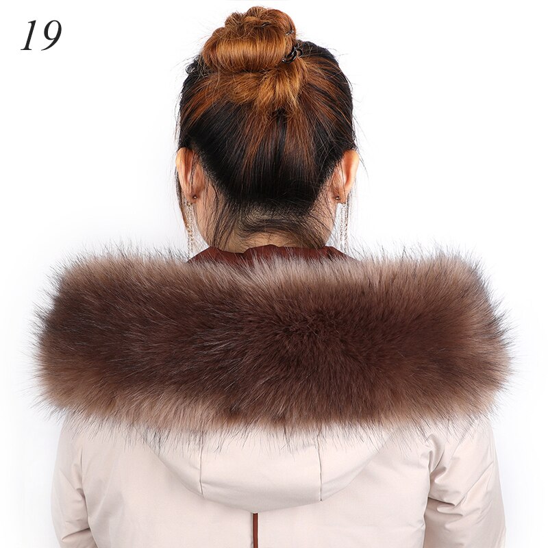 Faux Rabbit Fur Collar Luxury Warm Fur Fabric Multicolor Furry Diy Sewing Trimming Parkas Coats Jackets For Garment Hat Edge Fur: 19