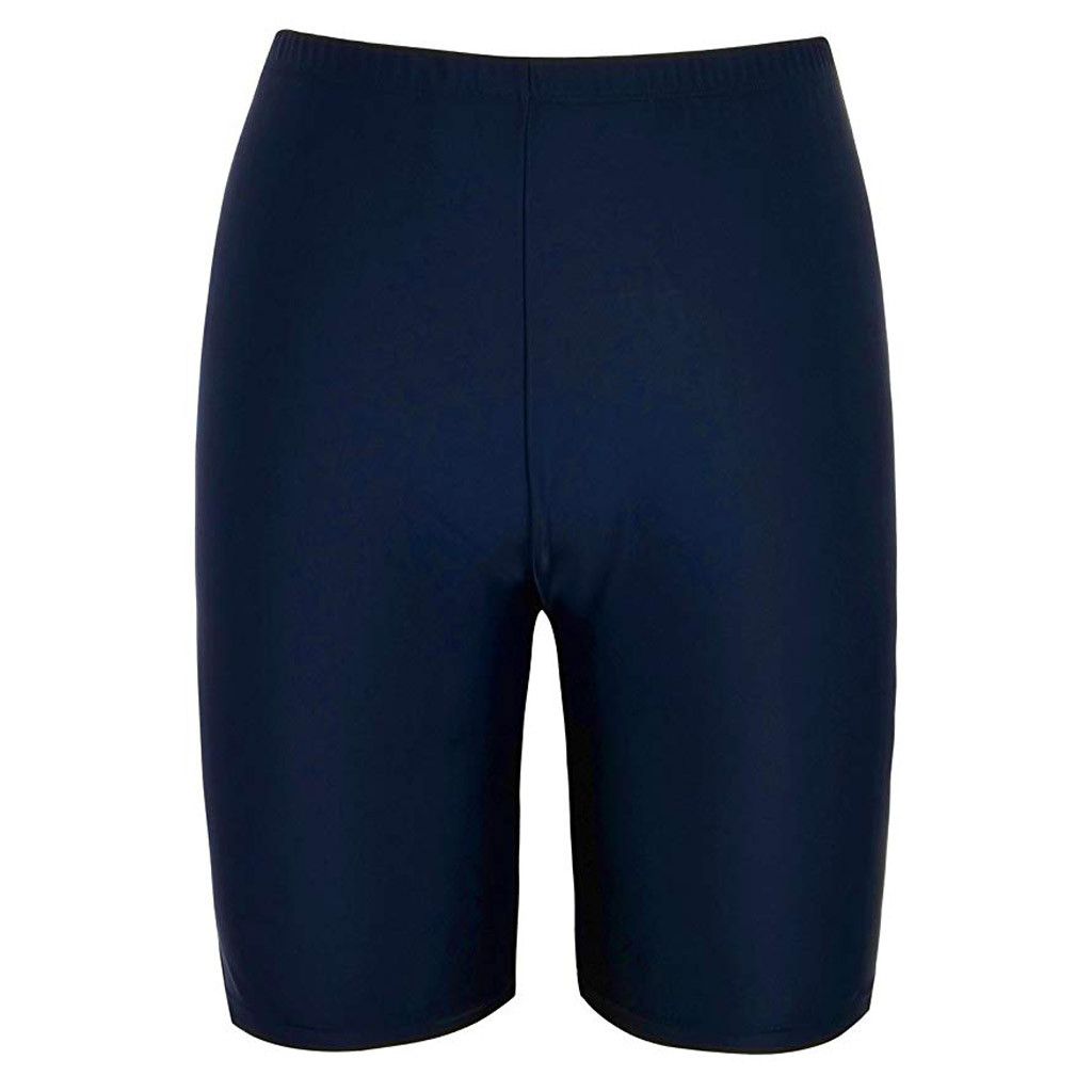 Vrouwen Sport Zonnebrandcrème Elastische Baden Bodem Skinny Capri Zwembroek Boomstammen Zwemmen broek # sw: Navy  / S