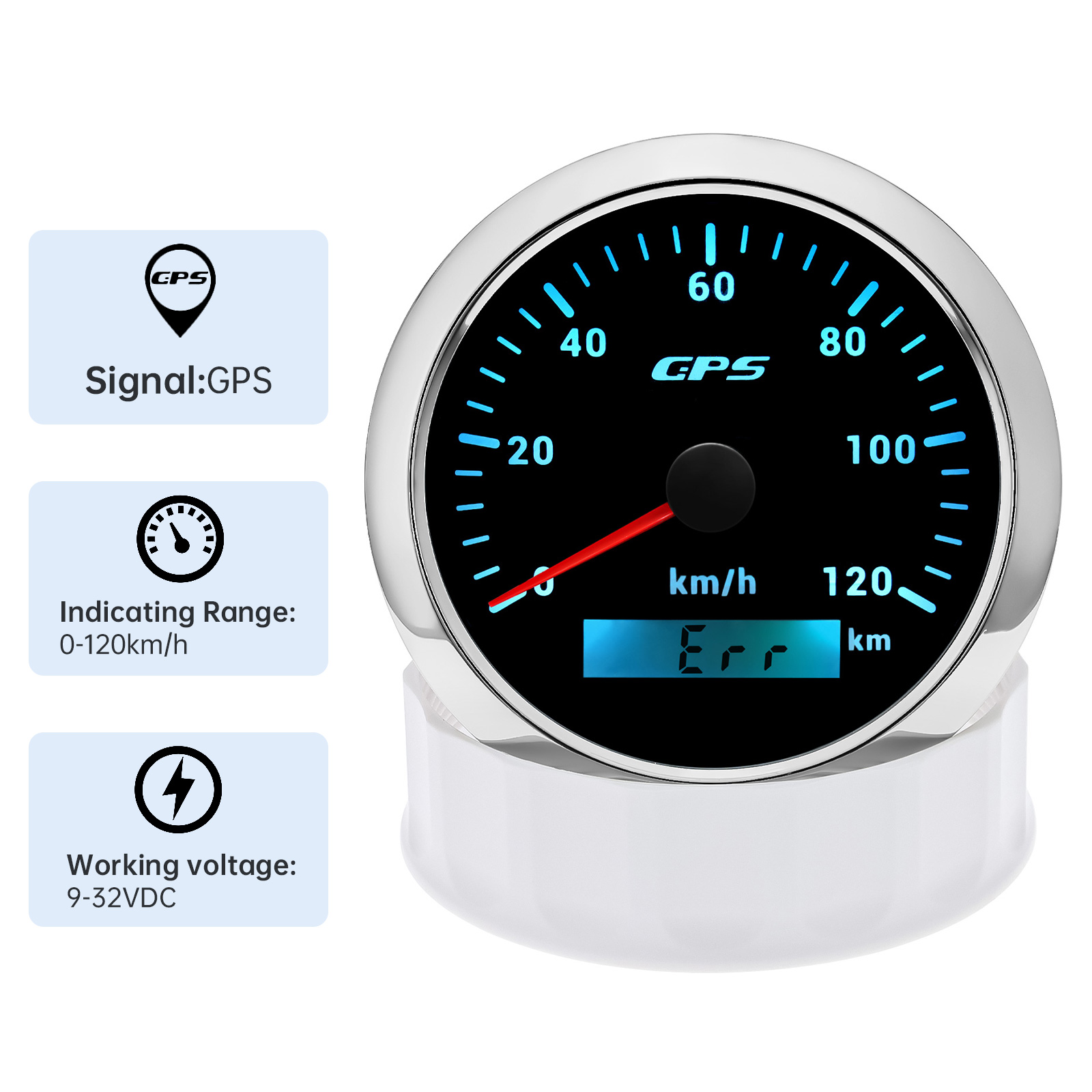 Universal 85 MM GPS Tacho Gauge 7 Farbe Led-hintergrundbeleuchtung Für Motorrad Marine Boot Lkw 60 Kmh 200 Kmh geschwindigkeit Gauge Meter