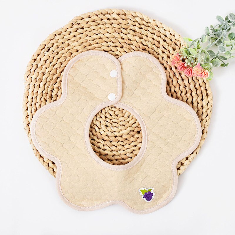 Del bambino Del cotone Bavaglini Girocollo infantile Impermeabile Babador Assorbire Acqua Tovagliolo della saliva Del bambino rutto Panno 360 Gradi di Rotazione WWD035: WWD035B