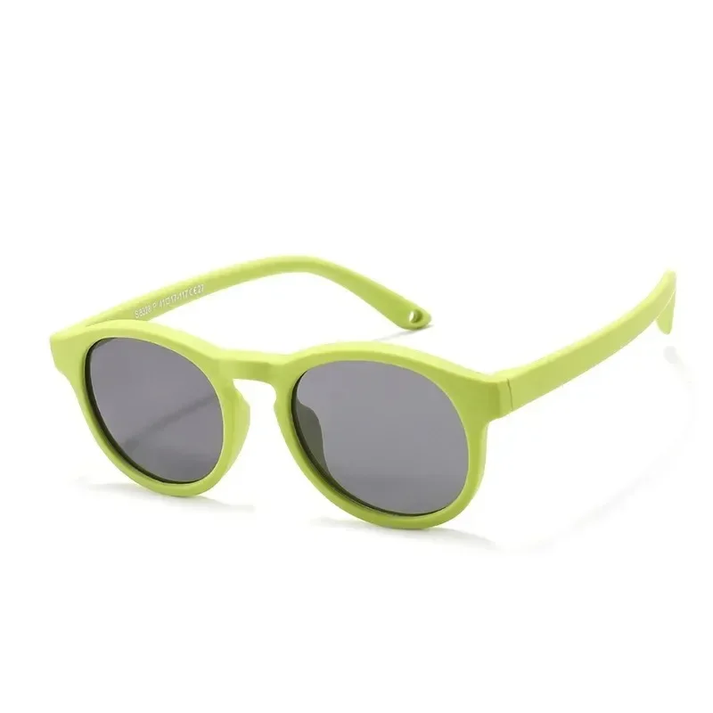 Modische erste Sonnenbrille für Babys mit Riemen, rund, flexibel, UV400, polarisiert, für Kleinkinder Ich bin ändern von 0–3 Jahren: Armee Grün