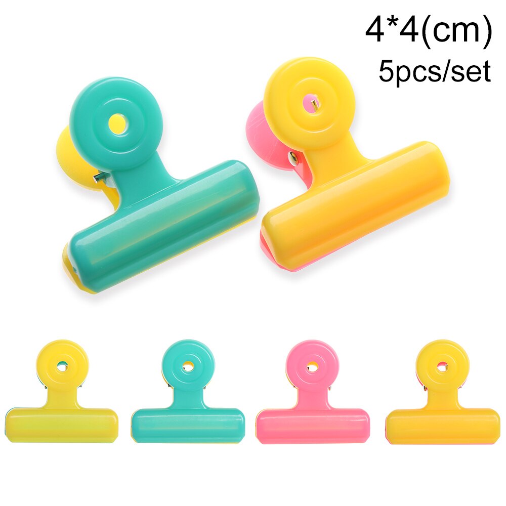 Roestvrij Staal Voedsel Opslag Clip Chip Zakken Tang Met Siliconen Strakke Seal Bag Clips Breed Duurzaam Keuken Accessoires 8Cm: Bruin