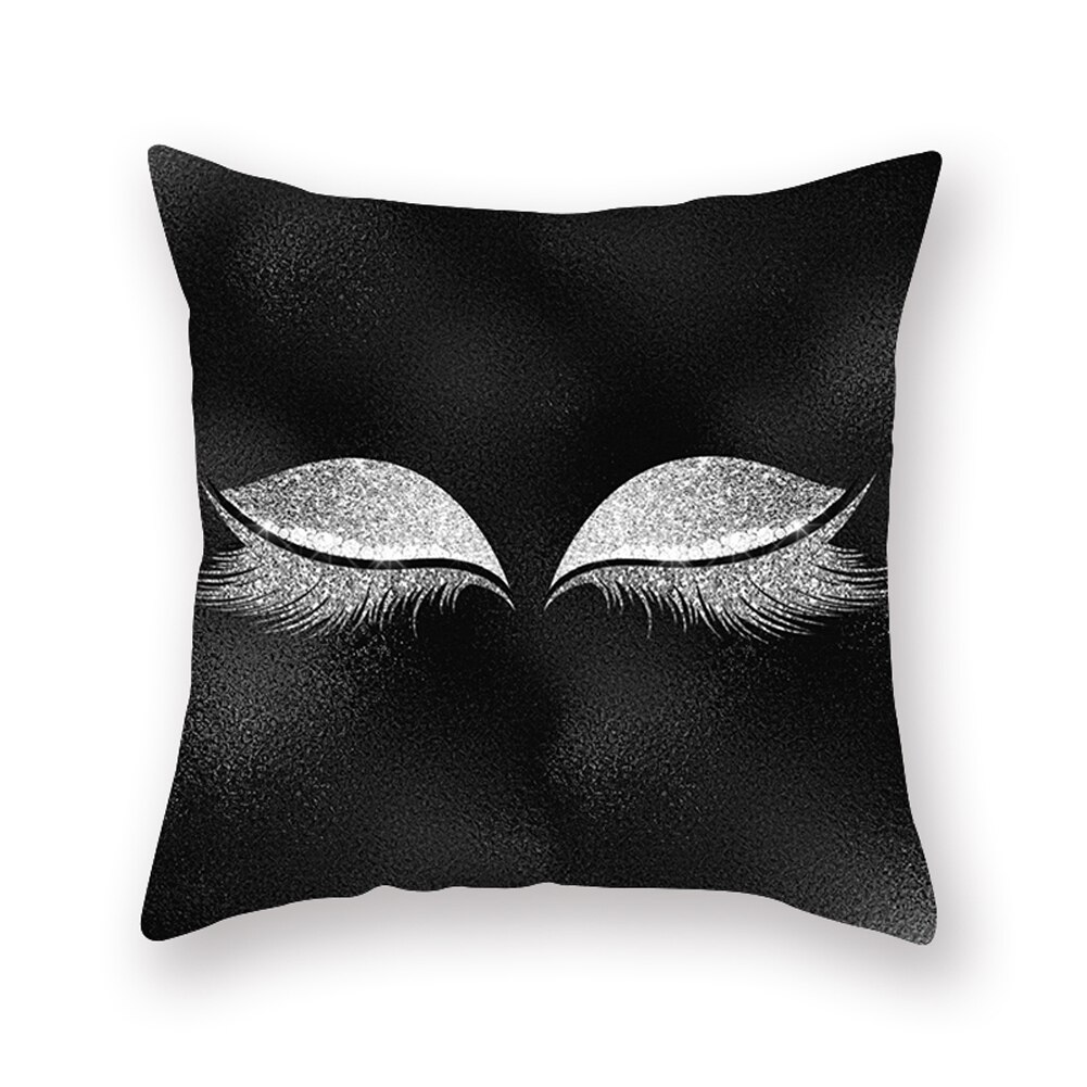 Funda de cojín suave para pestañas, funda de almohada con brillos de lentejuelas, innovador, 45x45cm: 3
