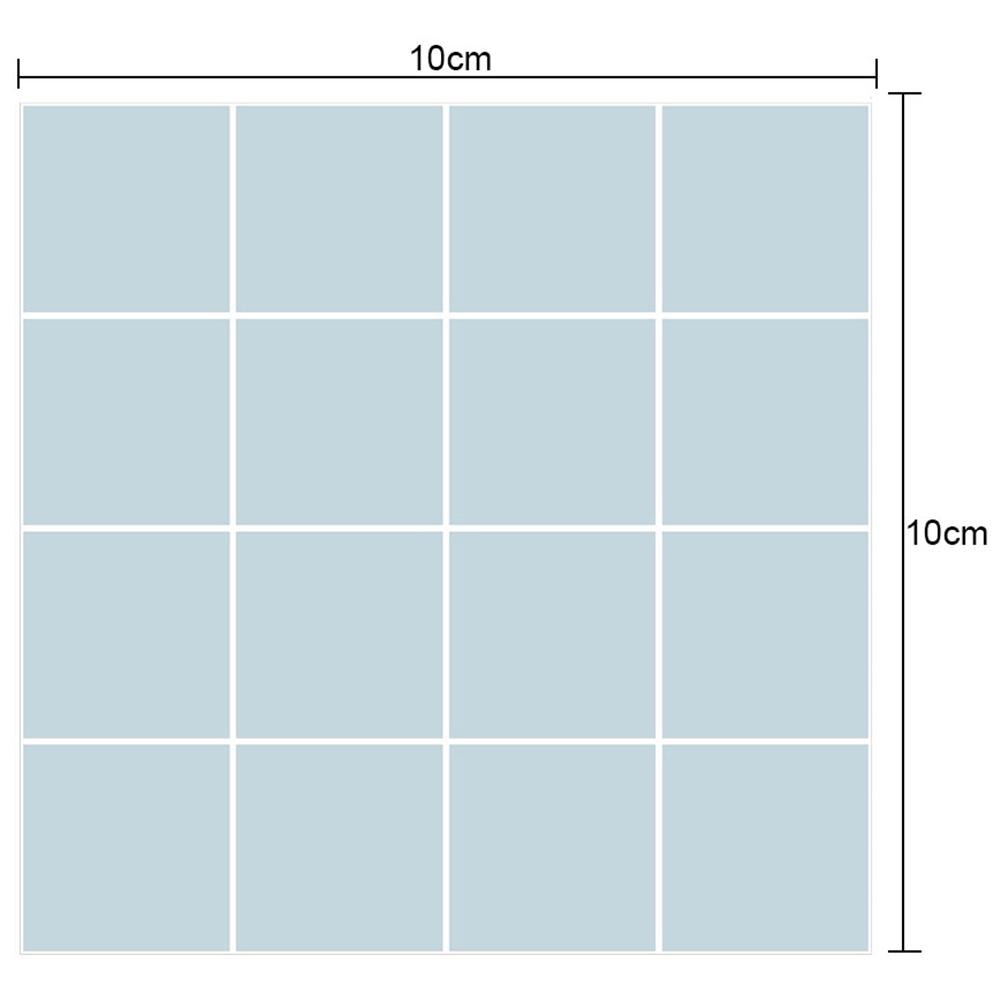 10pcs Waterproof Tiles Mosaic Sticker Kitchen Bath Toilet Adhesive Modern Simplicity Mildew-proof Moisture-proof PVC Wallpaper