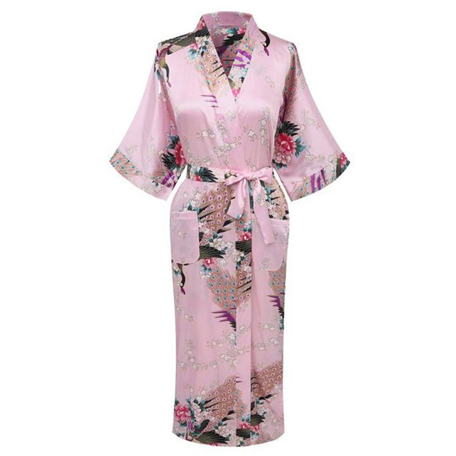 Lange Nachtjapon Pyjama Grijs Bruid Bruidsmeisje Wedding Robe Sexy Thuis Kleding Nachtkleding Vrouwen Nachtkleding Intieme Lingerie Neglige