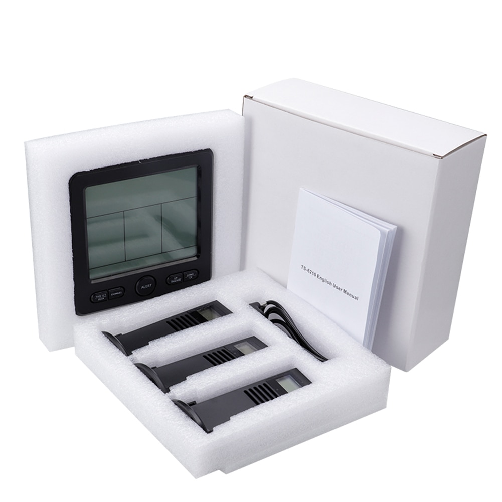 Wireless Thermostat Indoor Temperature Controller with Color Alarm Hygrometer Thermostat Home Thermometer Backlight Display